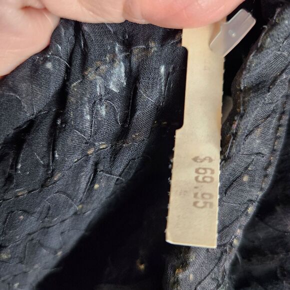 Parker NWT All Silk Hand Beaded Style Tunic/Dress-Art Deco-Black Gold-Flapper-S - Picture 15 of 15